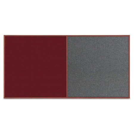 United Visual Products Enclosed Corkboard, 3 Door, 96"x48", 4" Fra, UV3413-BLACK-MEDGRY UV3413-BLACK-MEDGRY